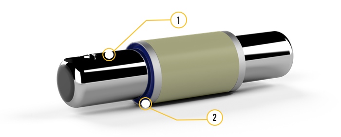 GrabTec Greaseless Pin Technology allows for almost frictionless motion between the bucket and grapple joints